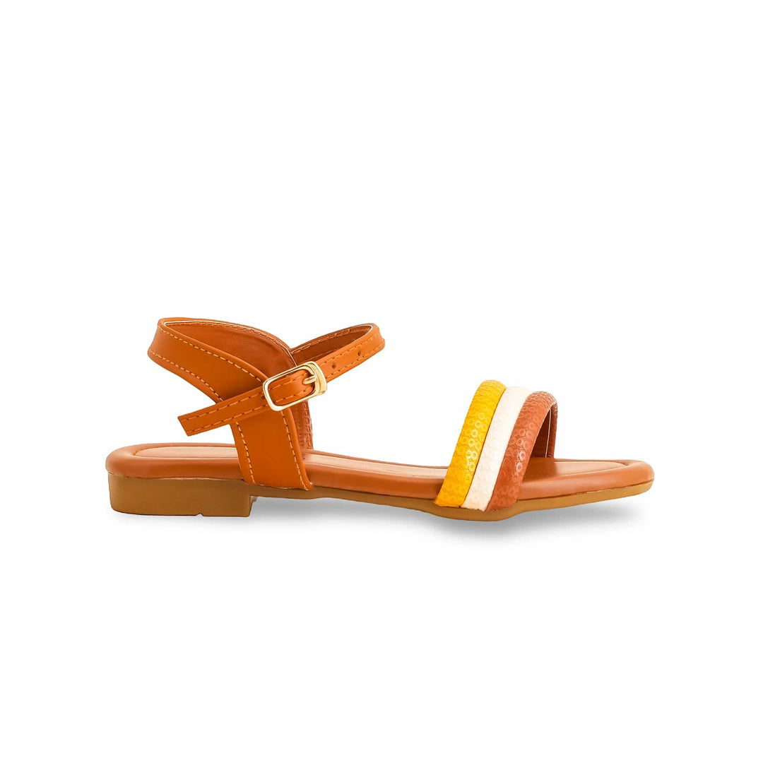 Girls Brown Casual Sandal KD9850