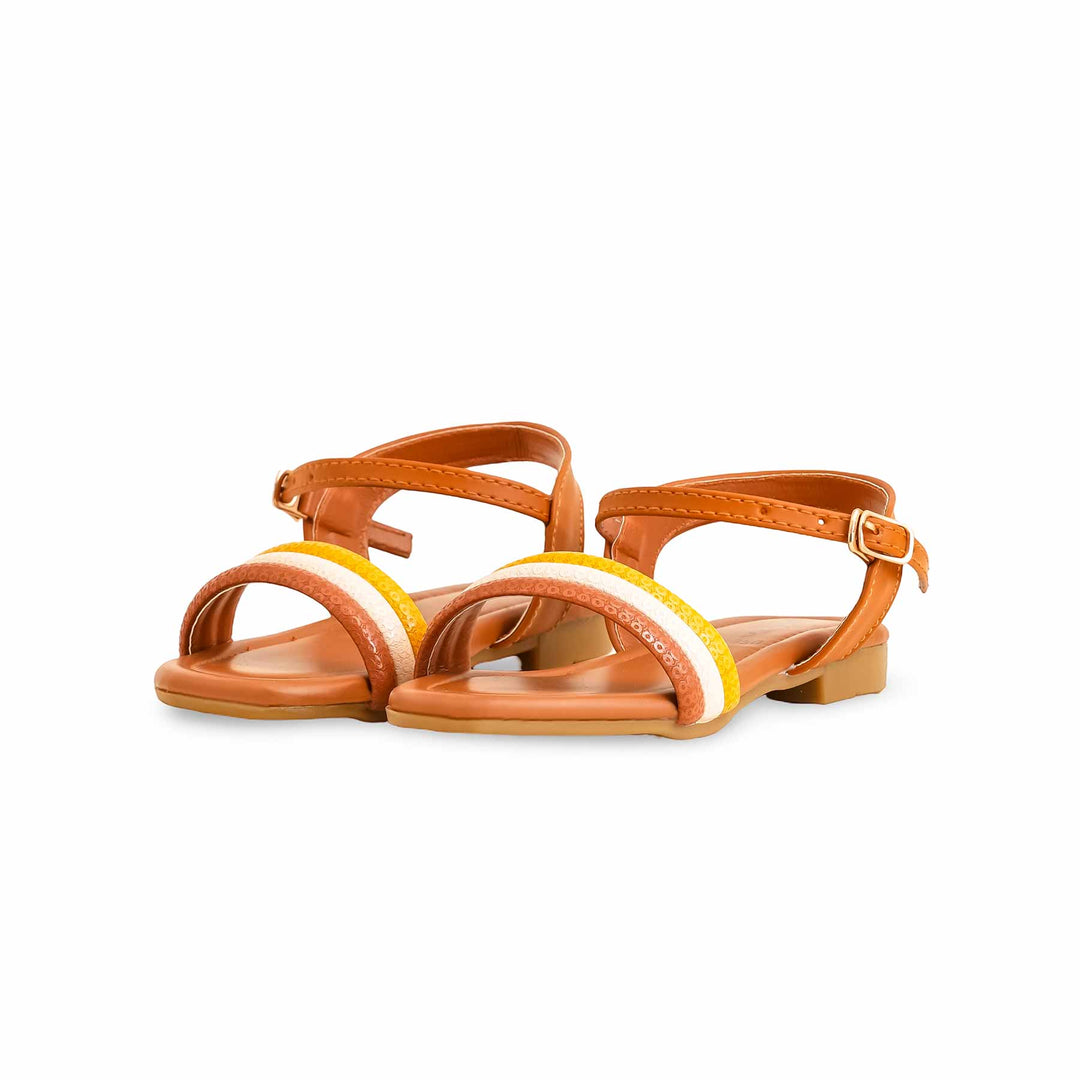 Girls Brown Casual Sandal KD9850