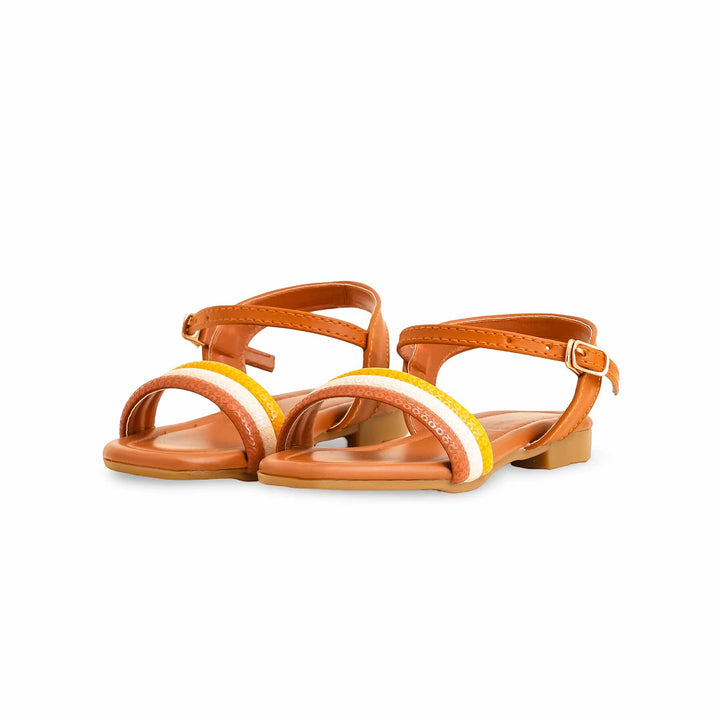 Girls Brown Casual Sandal KD9850