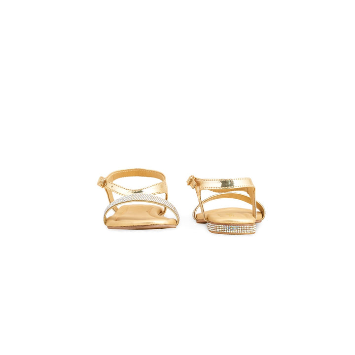 Girls Golden Fancy Sandal KD9858