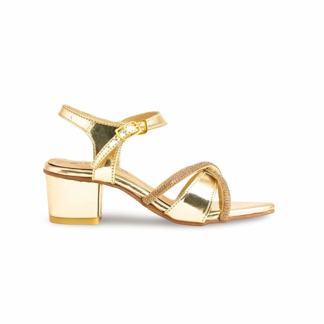 Girls Golden Fancy Sandal KD9861
