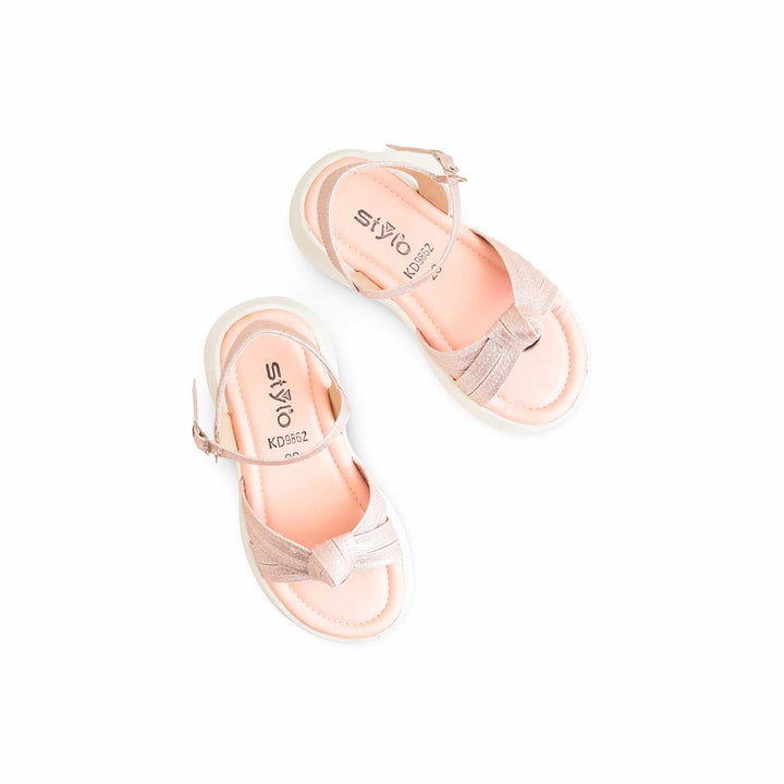 Girls Peach Formal Sandal KD9862