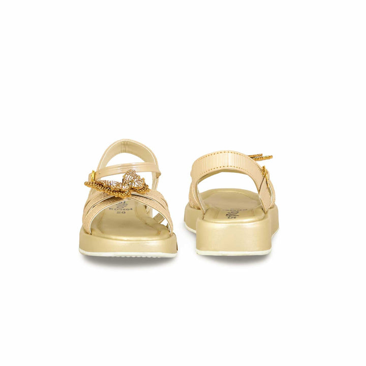 Girls Golden Formal Sandal KD9864