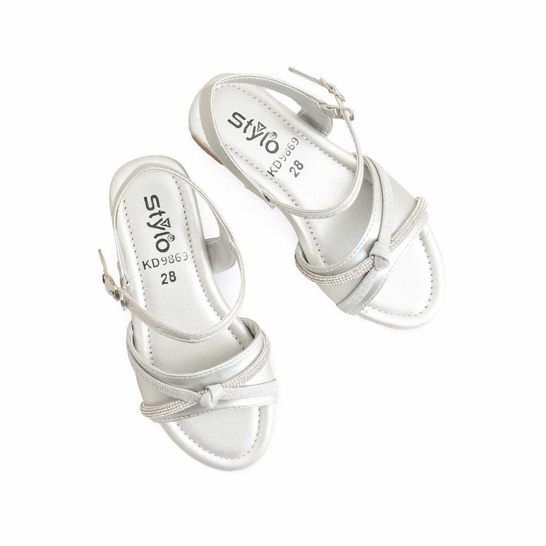 Girls Silver Formal Sandal KD9869