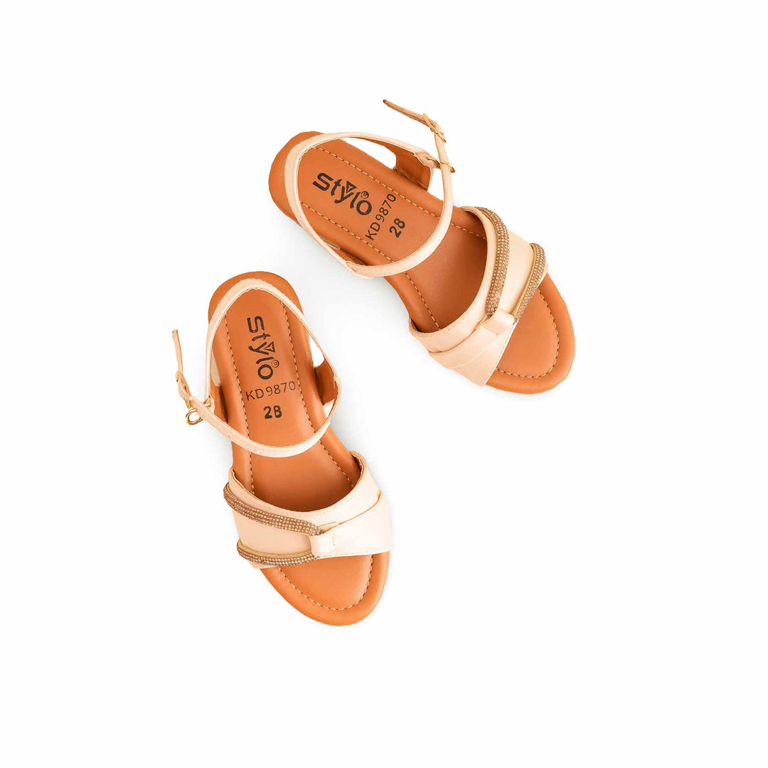 Girls Golden Formal Sandal KD9870