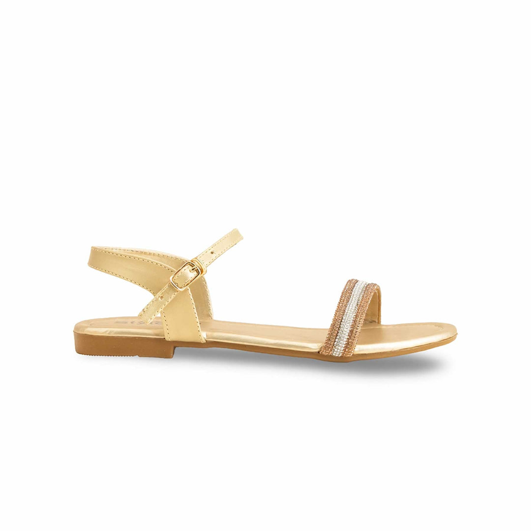 Girls Golden Formal Sandal KD9871