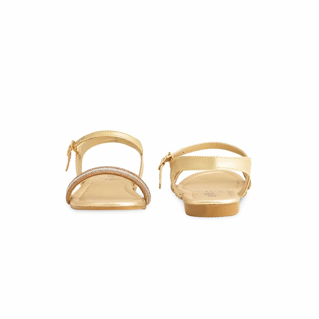 Girls Golden Formal Sandal KD9871