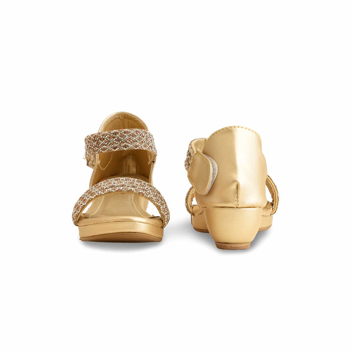 Girls Golden Fancy Sandal KD9878