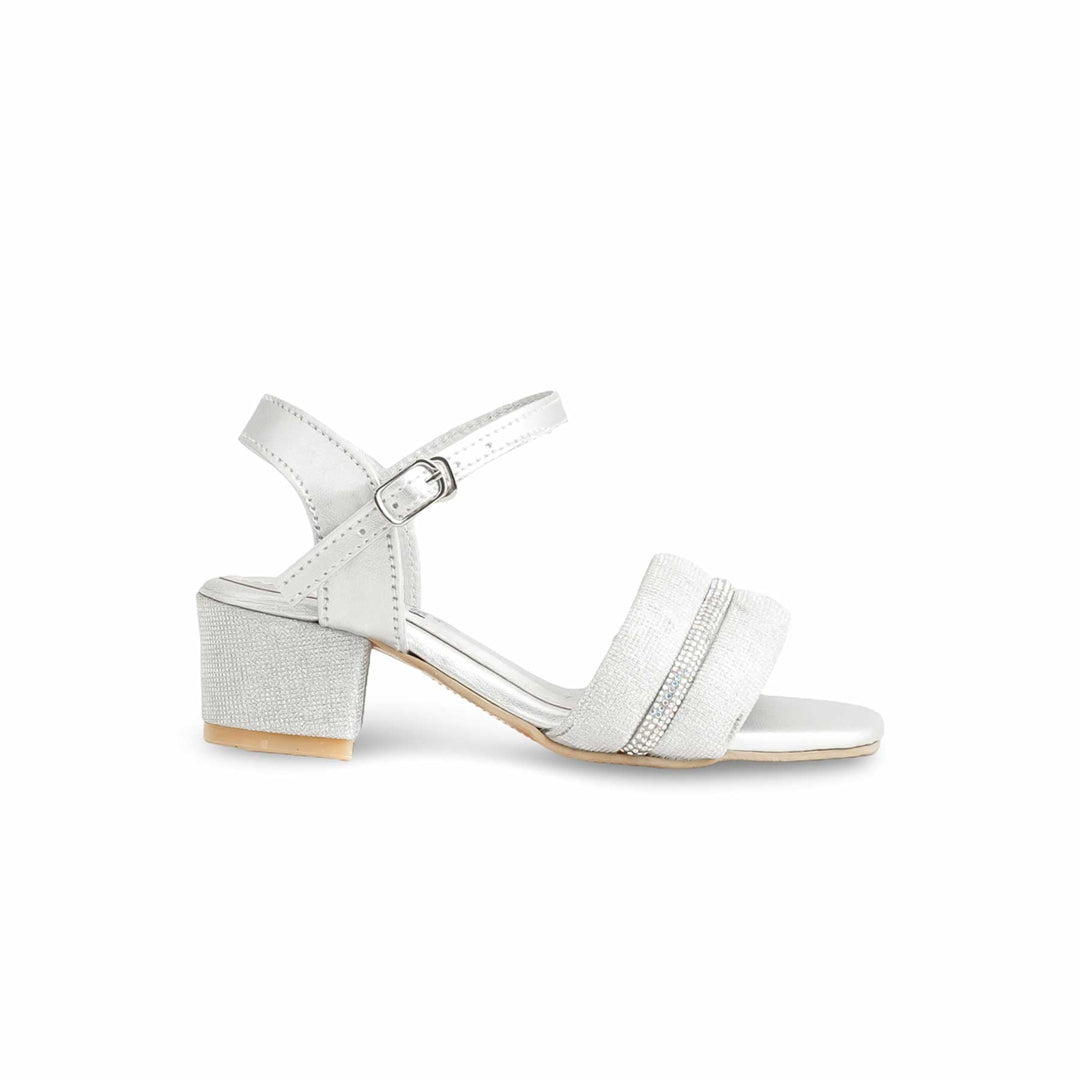 Girls Silver Fancy Sandal KD9881