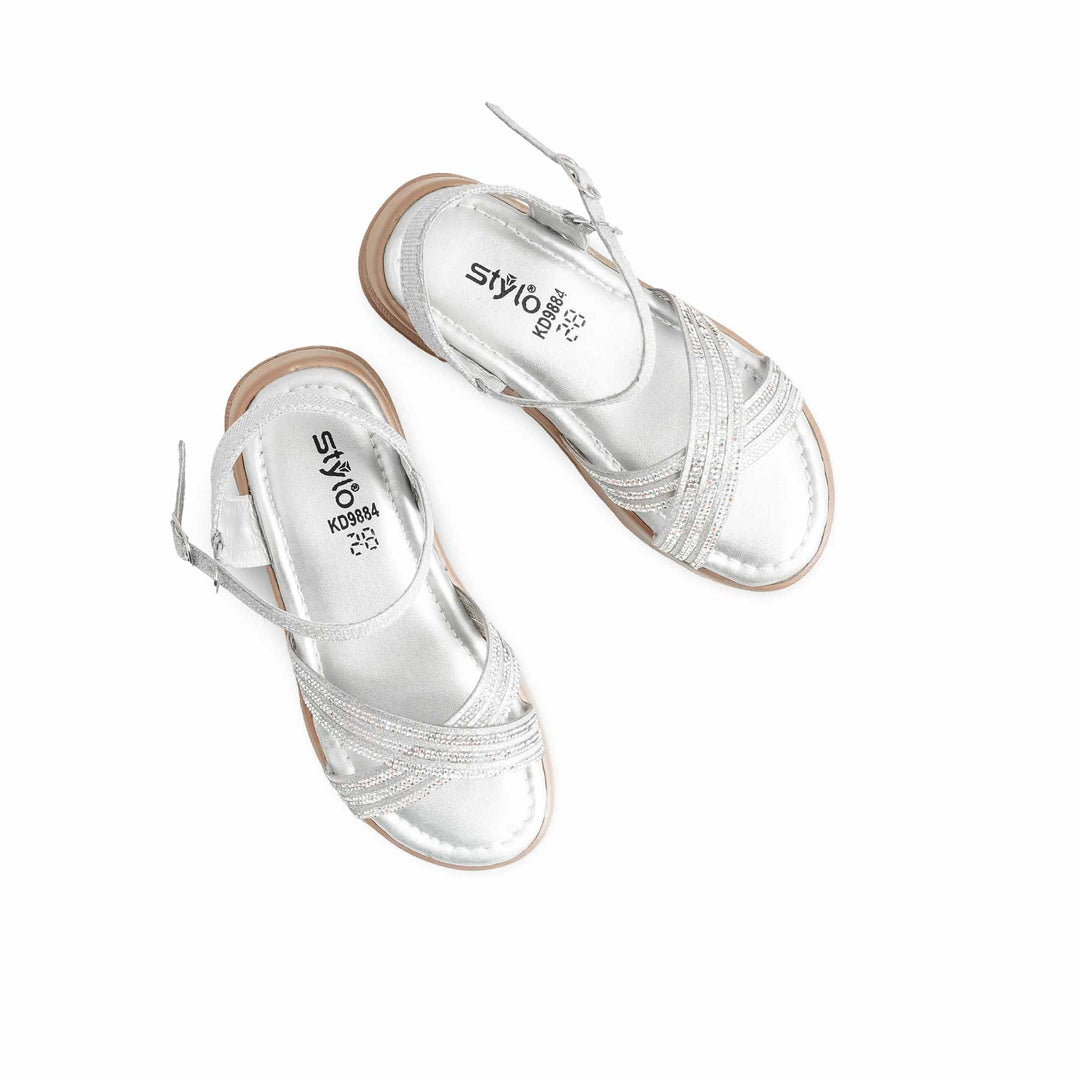 Girls Silver Formal Sandal KD9884