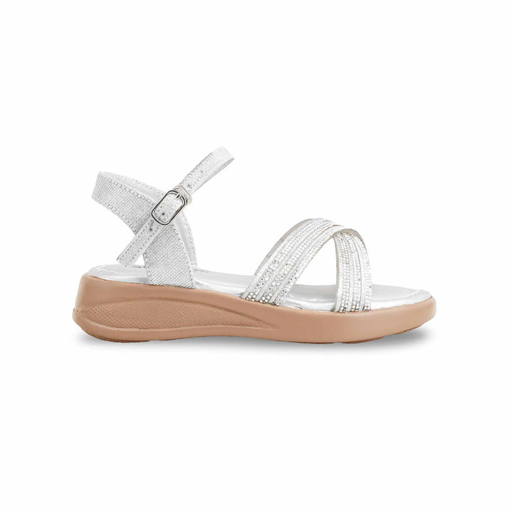 Girls Silver Formal Sandal KD9884