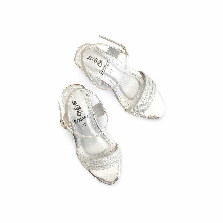 Girls Silver Formal Sandal KD9887
