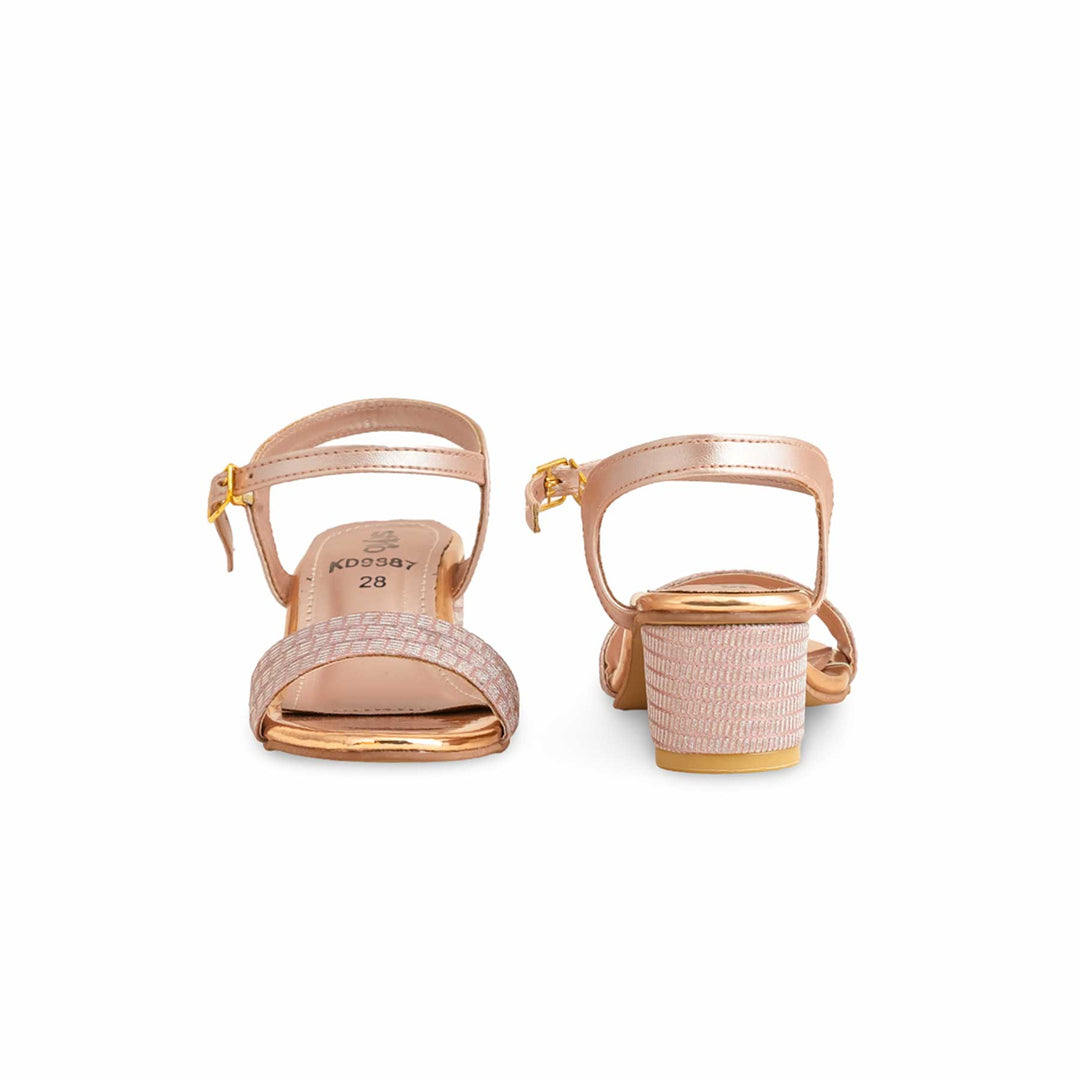 Girls Peach Formal Sandal KD9887