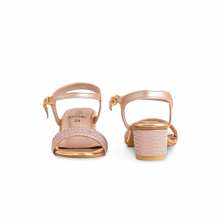 Girls Peach Formal Sandal KD9887