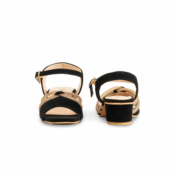Girls Black Formal Sandal KD9892