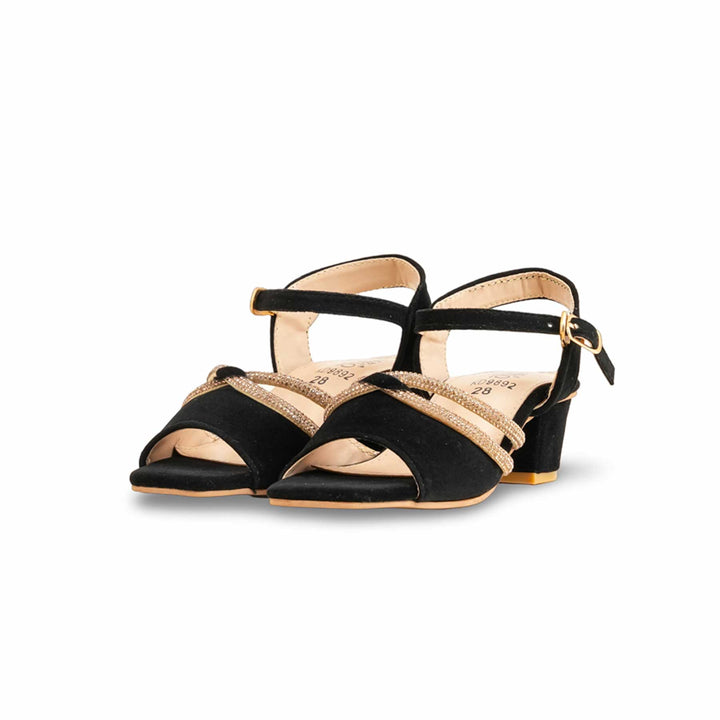 Girls Black Formal Sandal KD9892