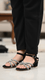 Girls Black Fancy Sandal KD9893