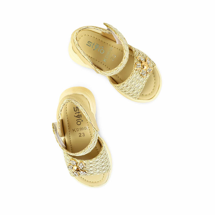 Girls Golden Formal Sandal KD9900