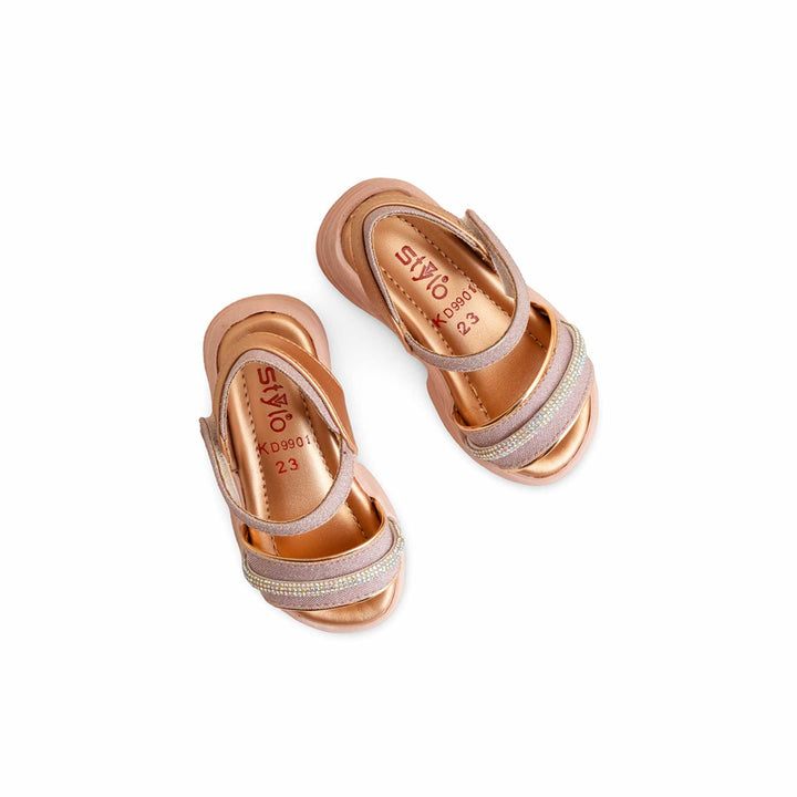 Girls Peach Fancy Sandal KD9901