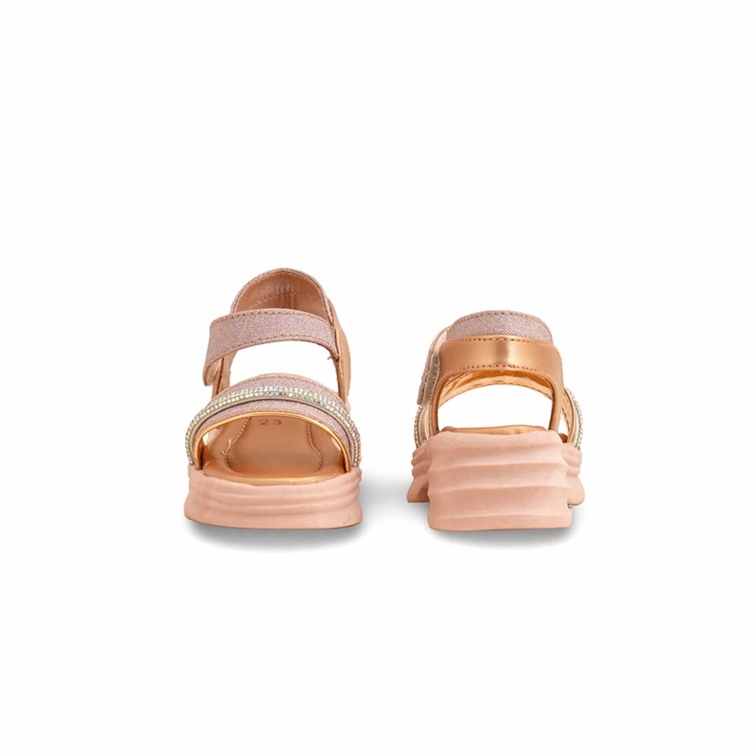 Girls Peach Fancy Sandal KD9901