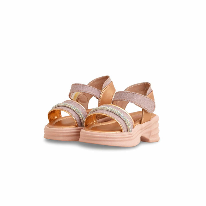 Girls Peach Fancy Sandal KD9901