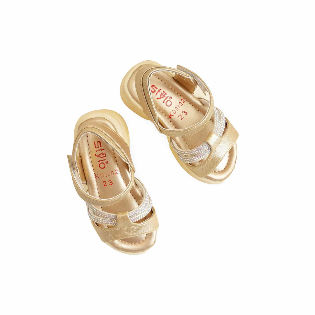 Girls Golden Formal Sandal KD9902