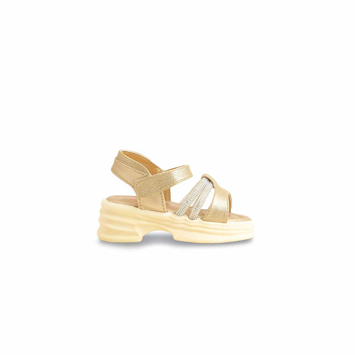 Girls Golden Formal Sandal KD9902
