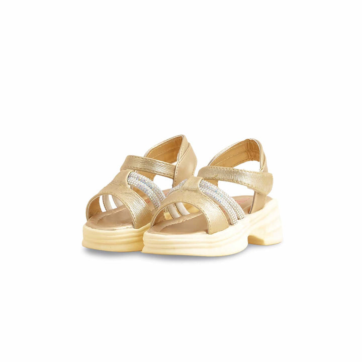 Girls Golden Formal Sandal KD9902