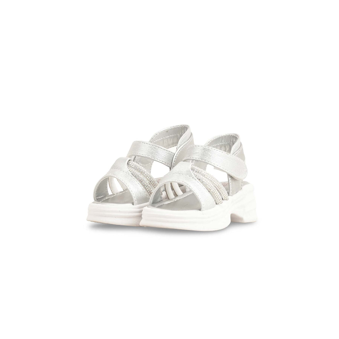 Girls Silver Formal Sandal KD9902