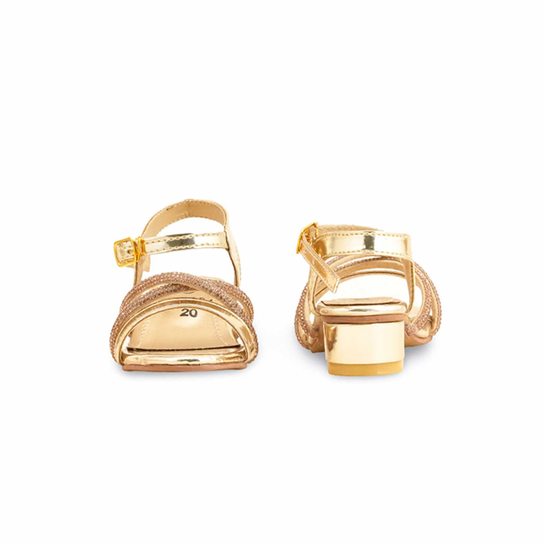 Girls Golden Fancy Sandal KD9921