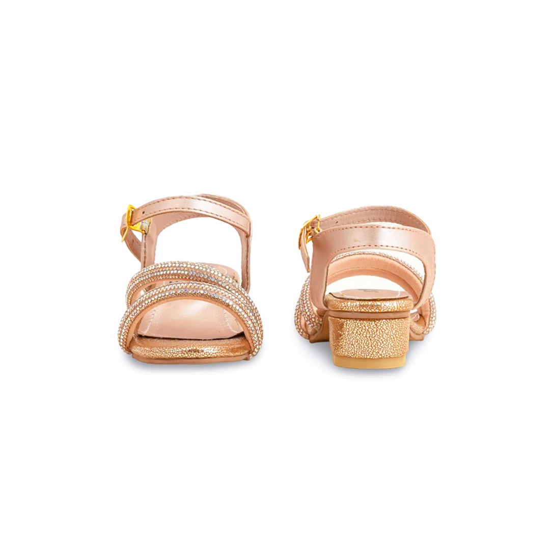 Girls Peach Fancy Sandal KD9922