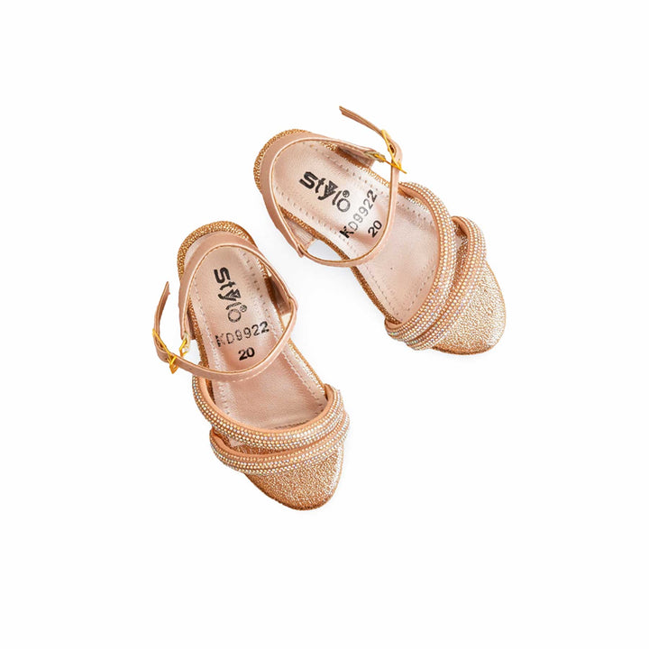 Girls Peach Fancy Sandal KD9922