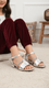 Girls Silver Fancy Sandal KD9924