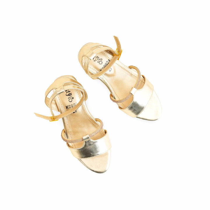 Girls Golden Fancy Sandal KD9924
