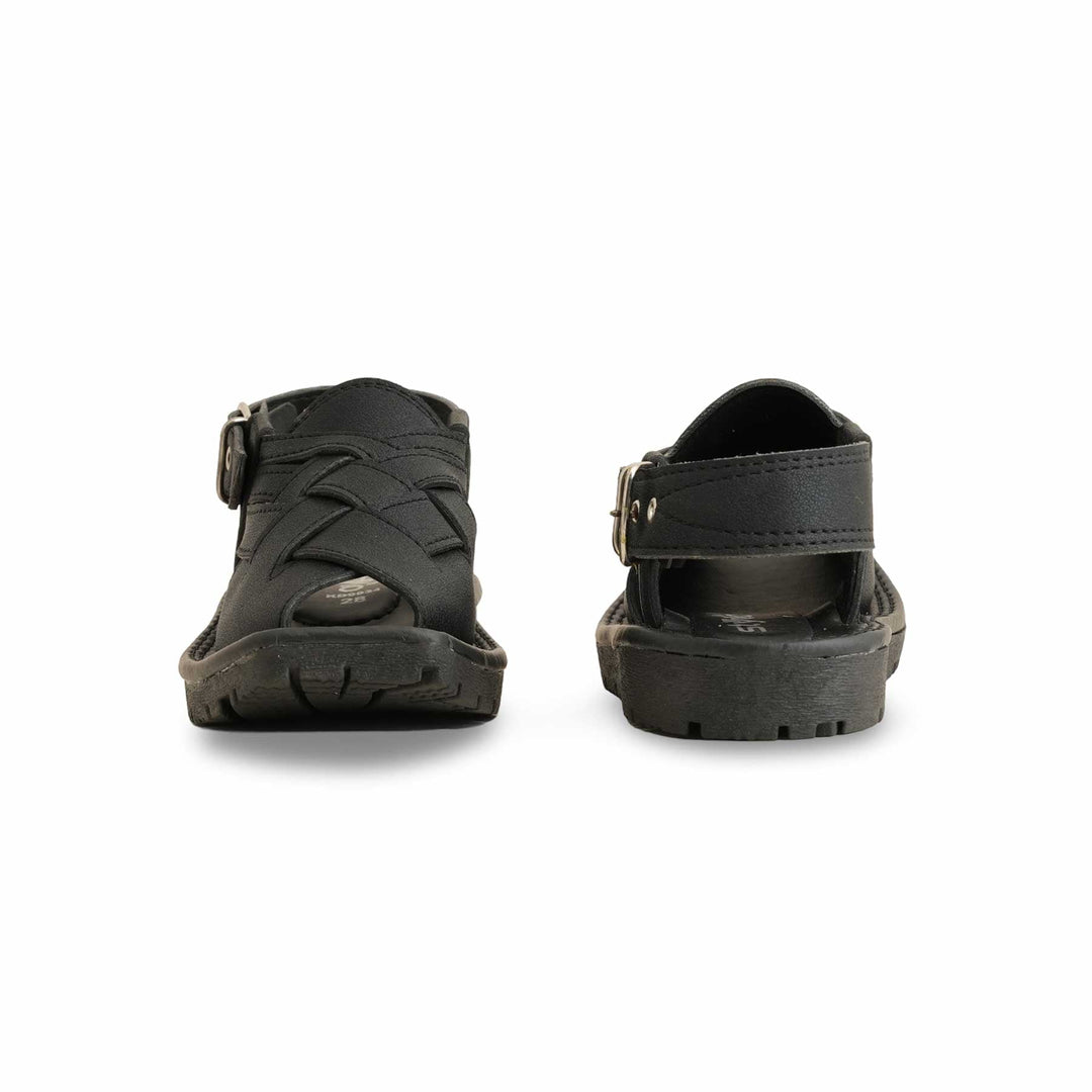 Boys Black Peshawari Chappal KD9934