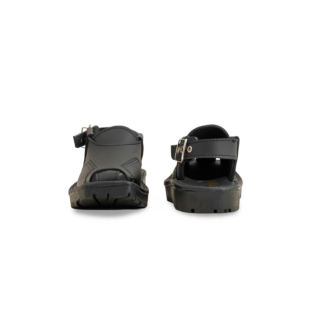 Boys Black Peshawari Chappal KD9946