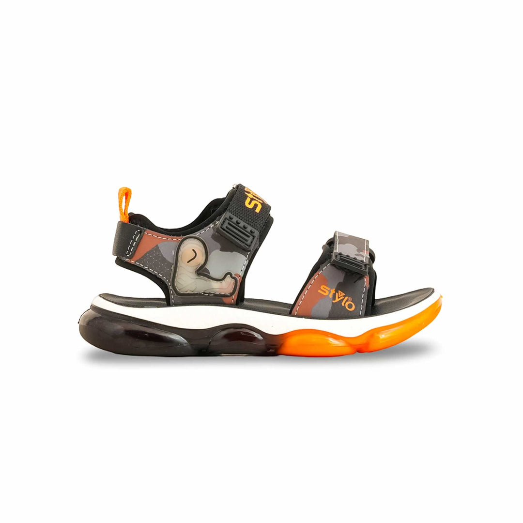 Boys Grey Casual Sandal KD9971