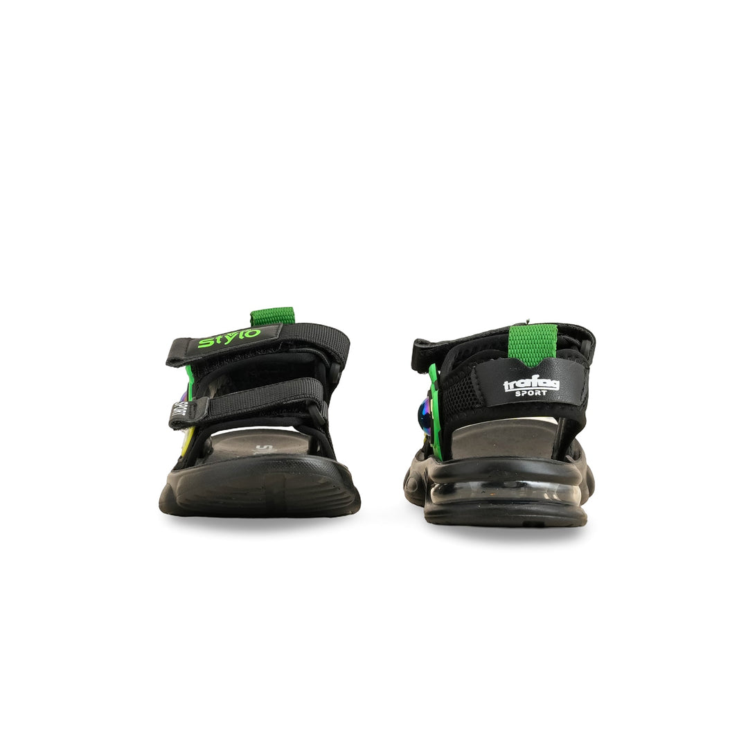 Boys Black Casual Sandal KD9974