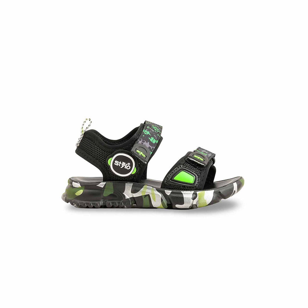 Boys Black Casual Sandal KD9976