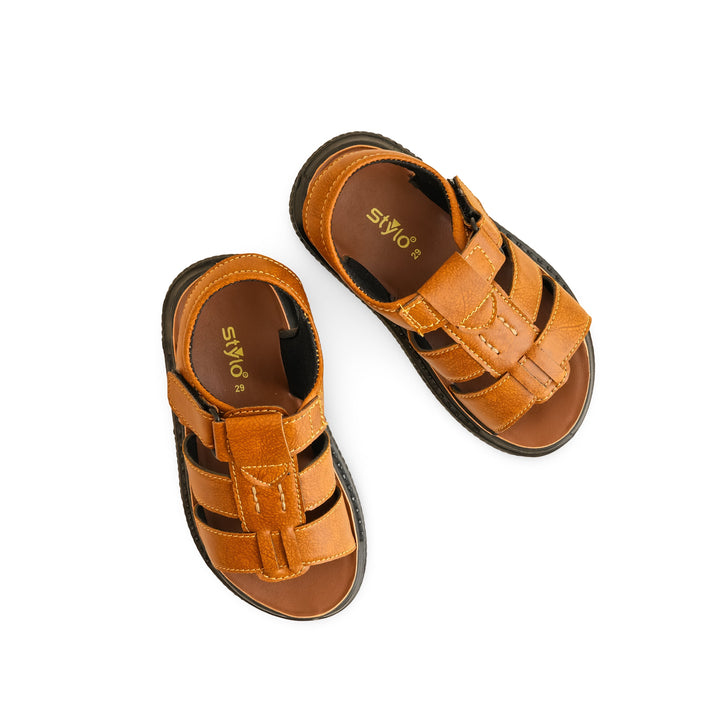 Boys Brown Formal Sandal KD9977