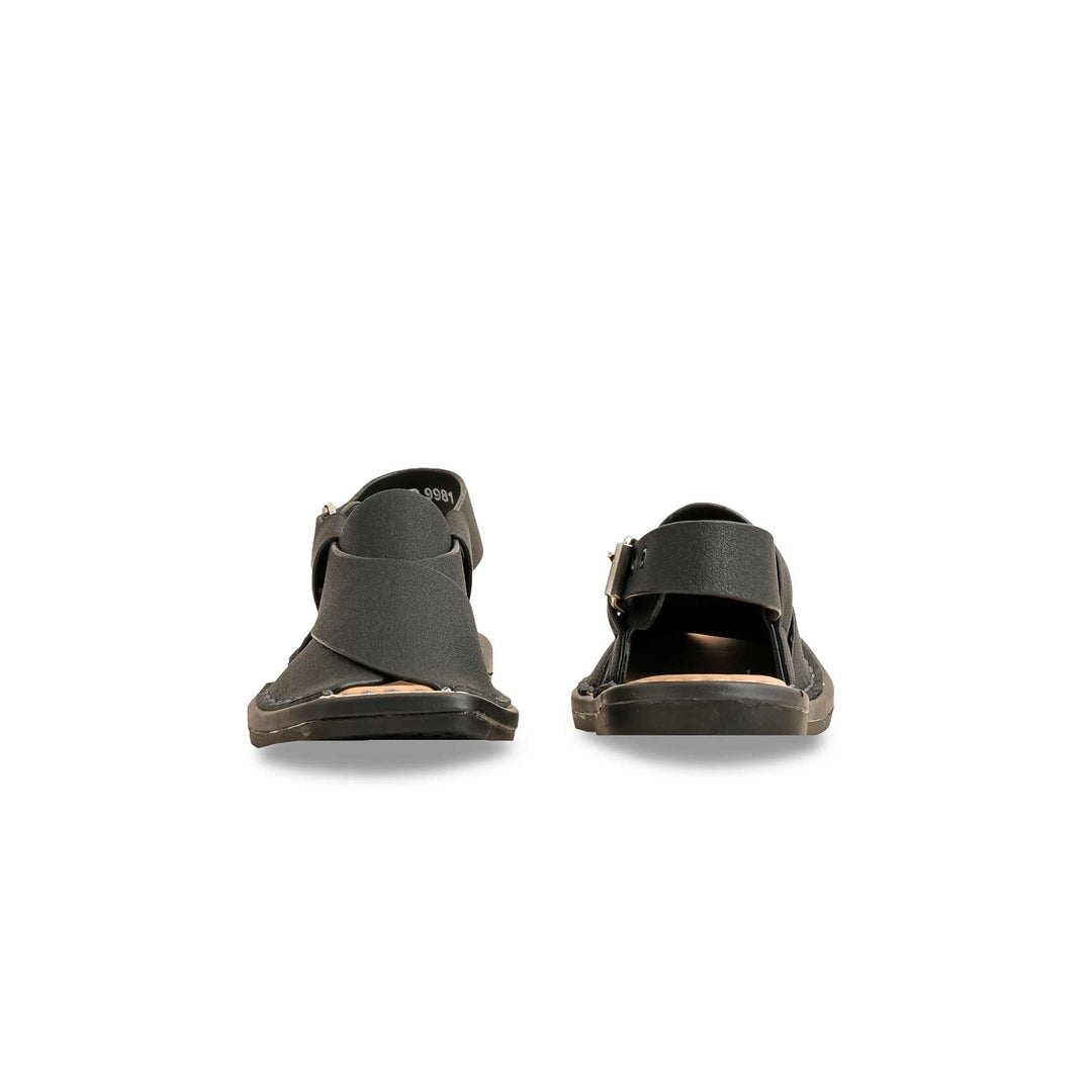 Boys Black Peshawari Chappal KD9982