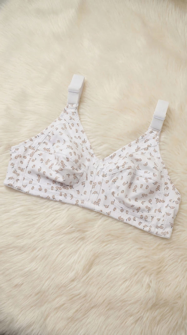 حمالة صدر نسائية قطنية أساسية من Off/White ‏LB5043
