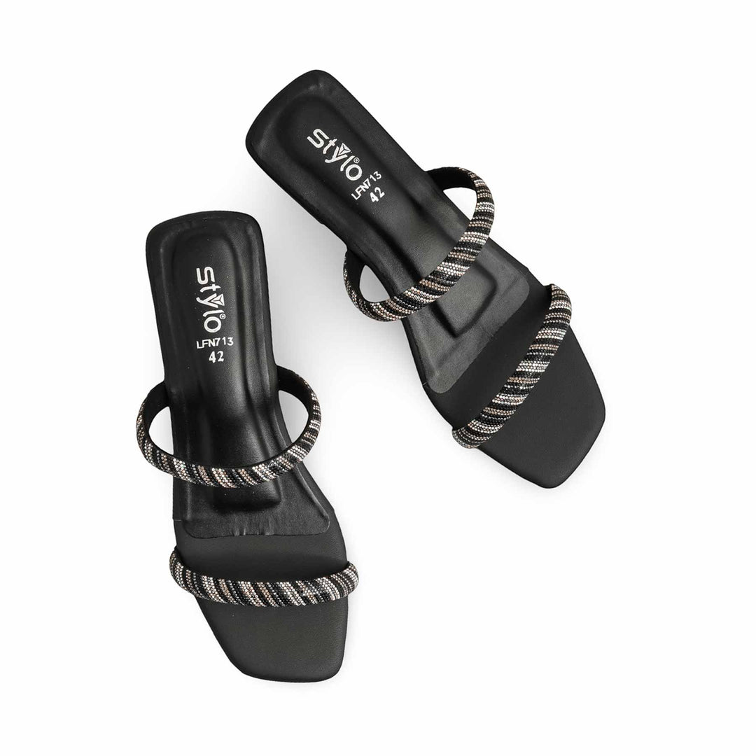 Black Fancy Slipper LFN713