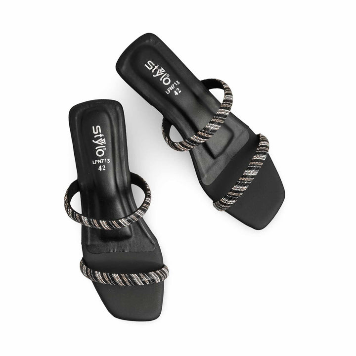 Black Fancy Slipper LFN713