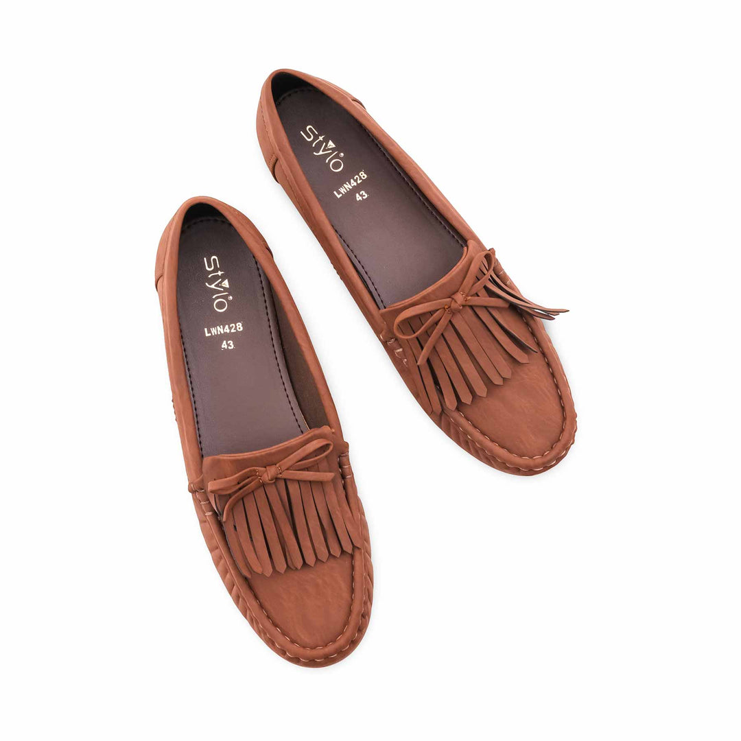 Brown Moccasin For Ladies LWN428