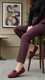 Maroon Moccasin For Ladies LWN429