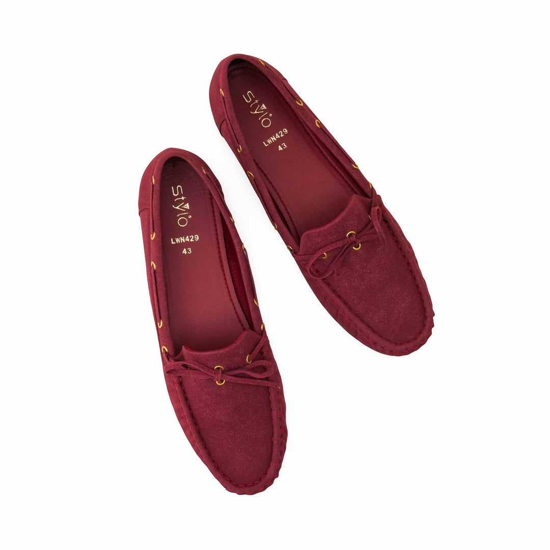 Maroon Moccasin For Ladies LWN429