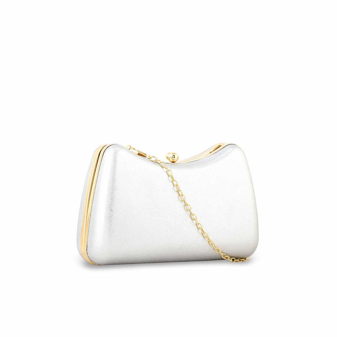 Silver Fancy Clutch P15372