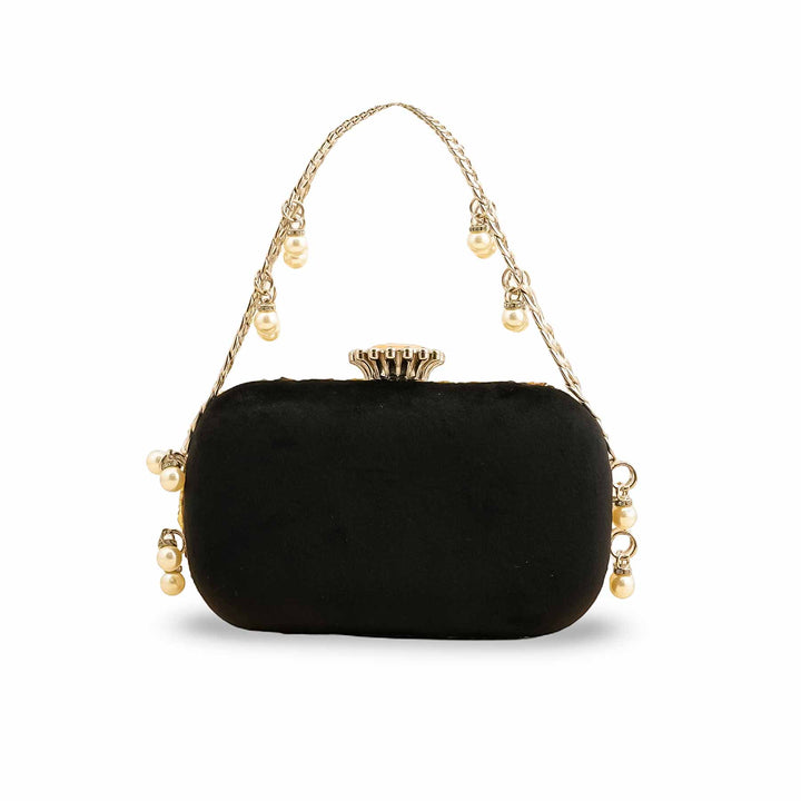 Black Fancy Clutch P15398