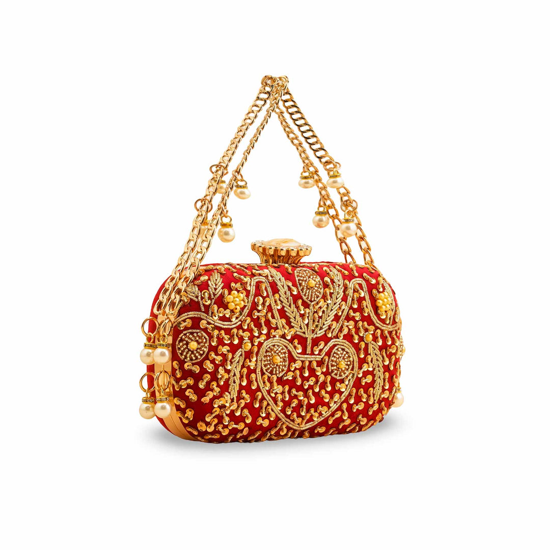 Maroon Fancy Clutch P15398